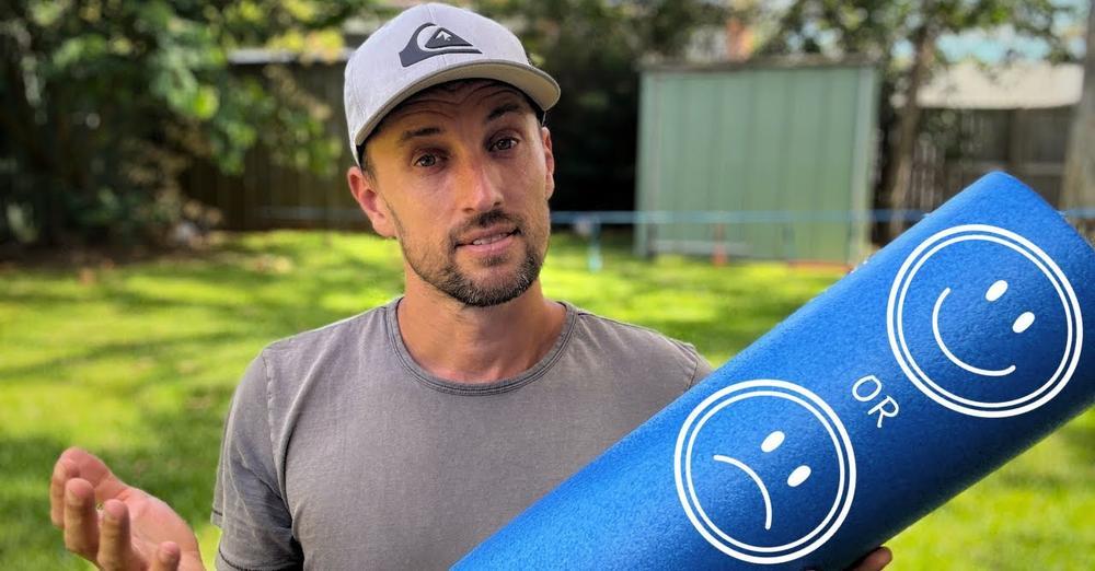 Man holding blue cylinder with smiley and frowny faces, health tracking or other choices