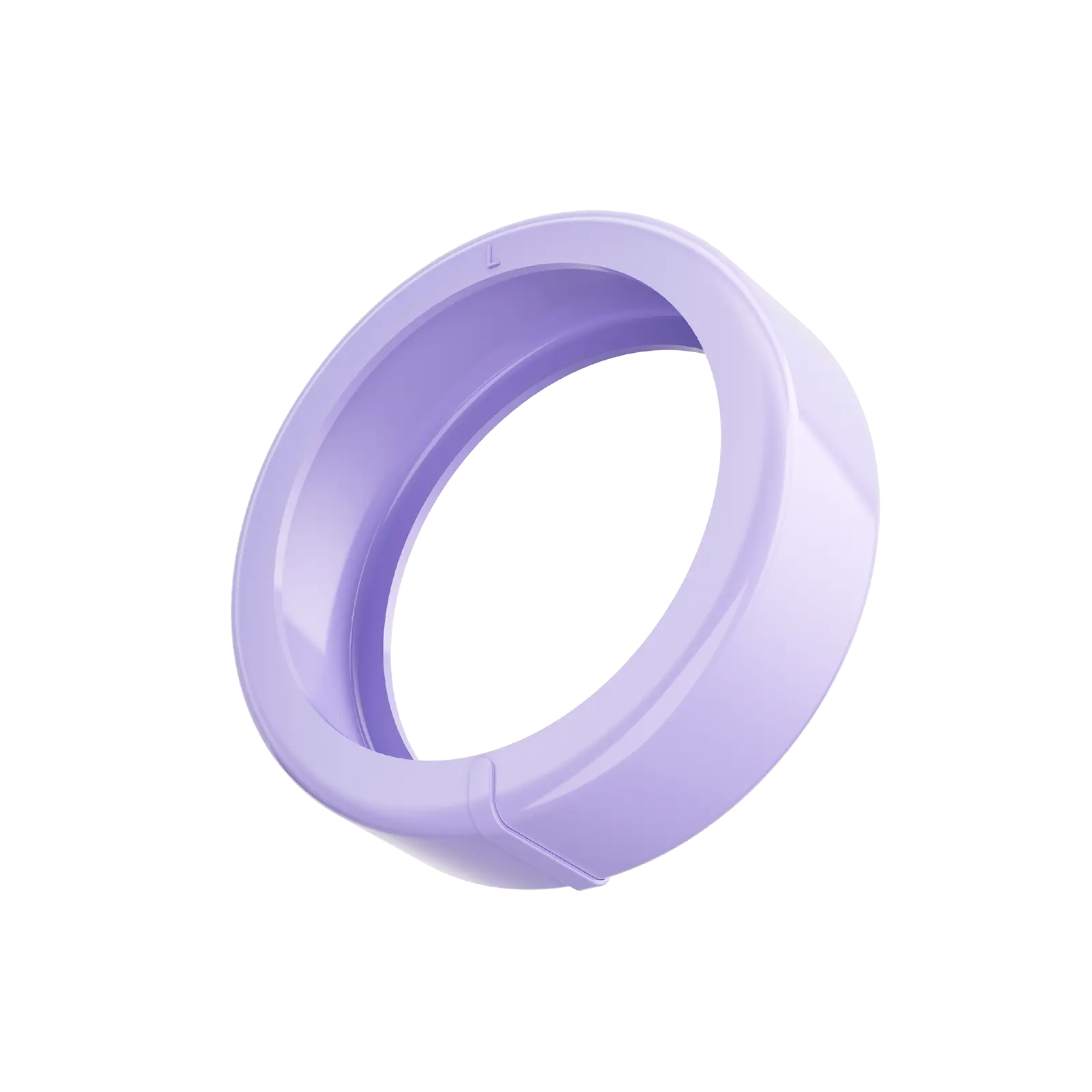 Light purple medical silicone ring protector. Hypoallergenic, lightweight for sleep monitoring. Features a sleek design.