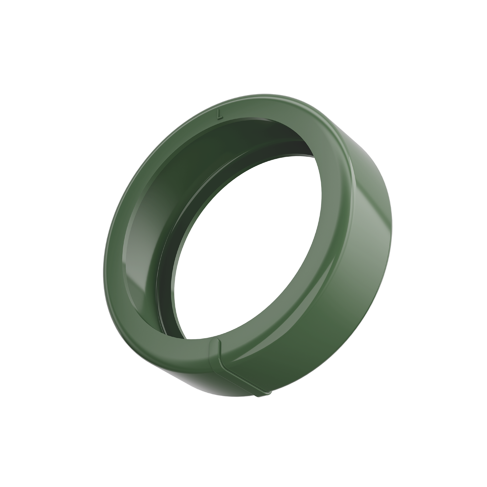 Green silicone ring protector for smart ring. Hypoallergenic and lightweight for sleep monitoring.