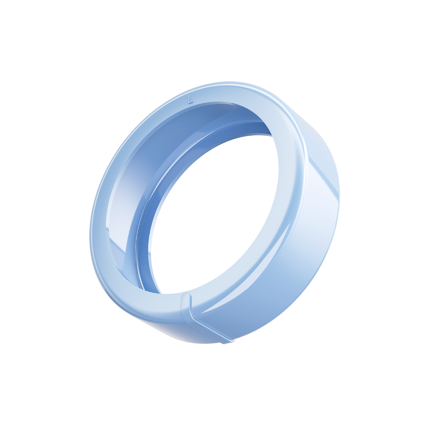 Light blue medical silicone ring protector, sleek and lightweight design for smart ring. Ideal for health tracking.