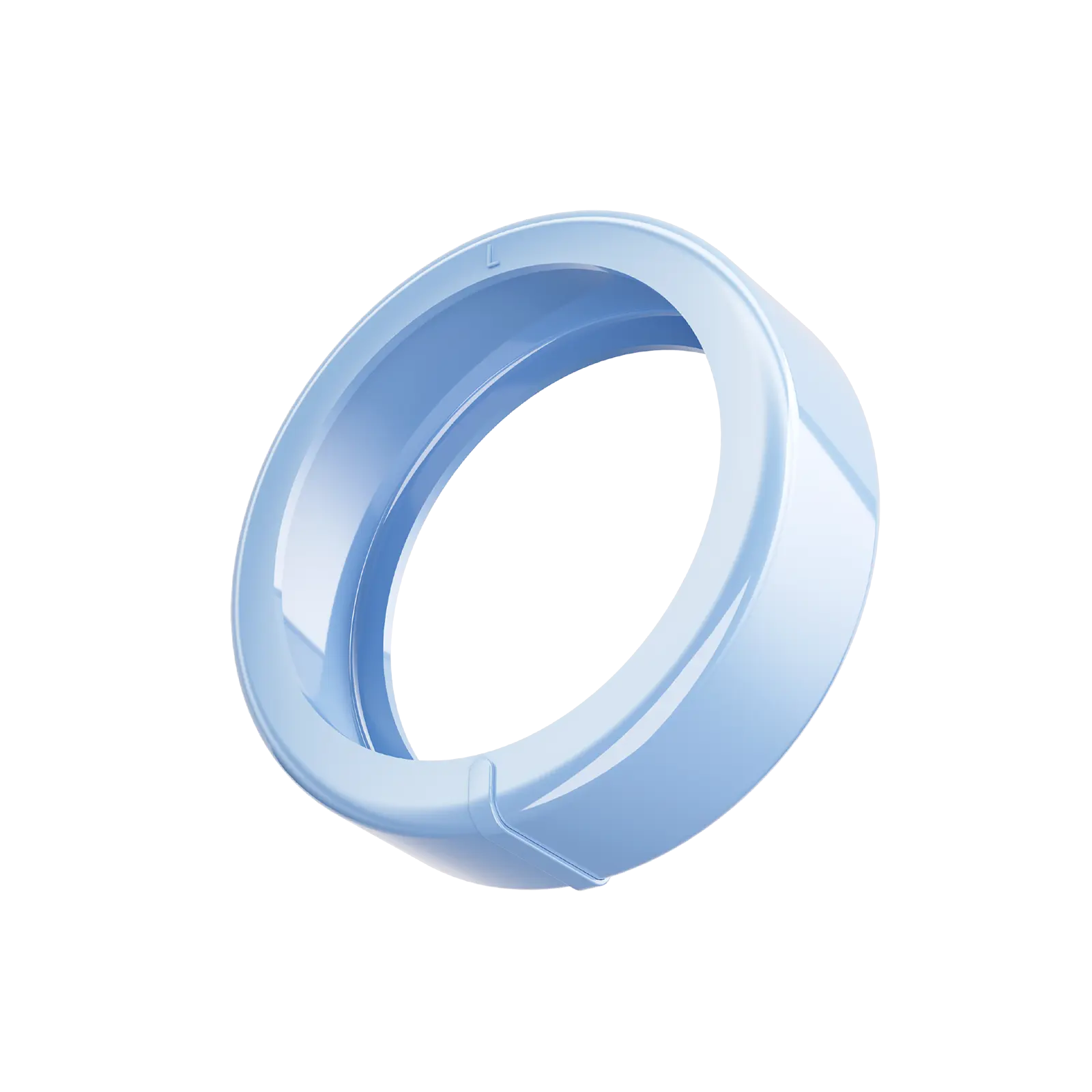 Light blue medical silicone ring protector, sleek and lightweight design for smart ring. Ideal for health tracking.