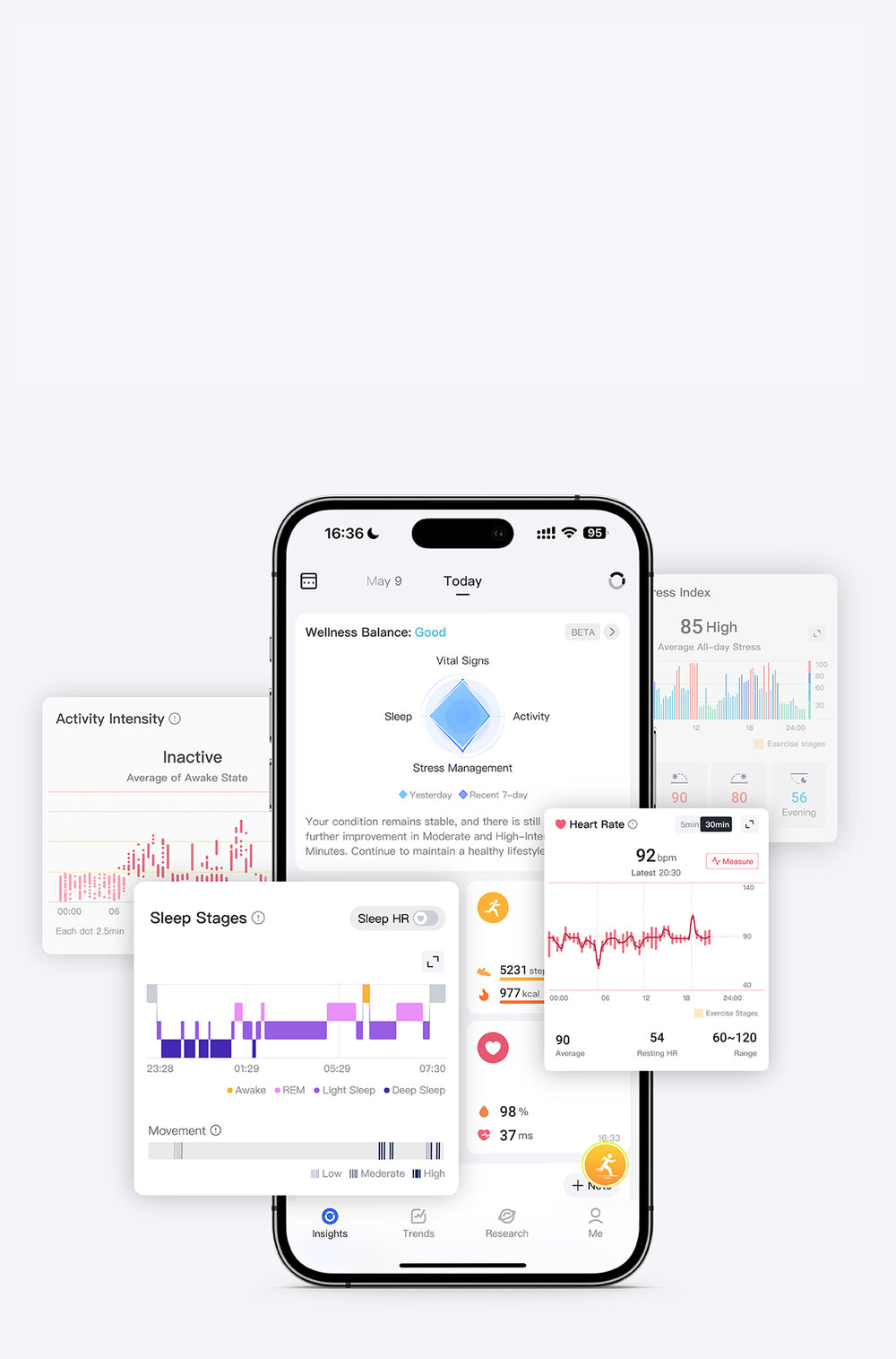 Ringcomm RingConn Smart Ring, Active & Health & Sleep Tracker Rings