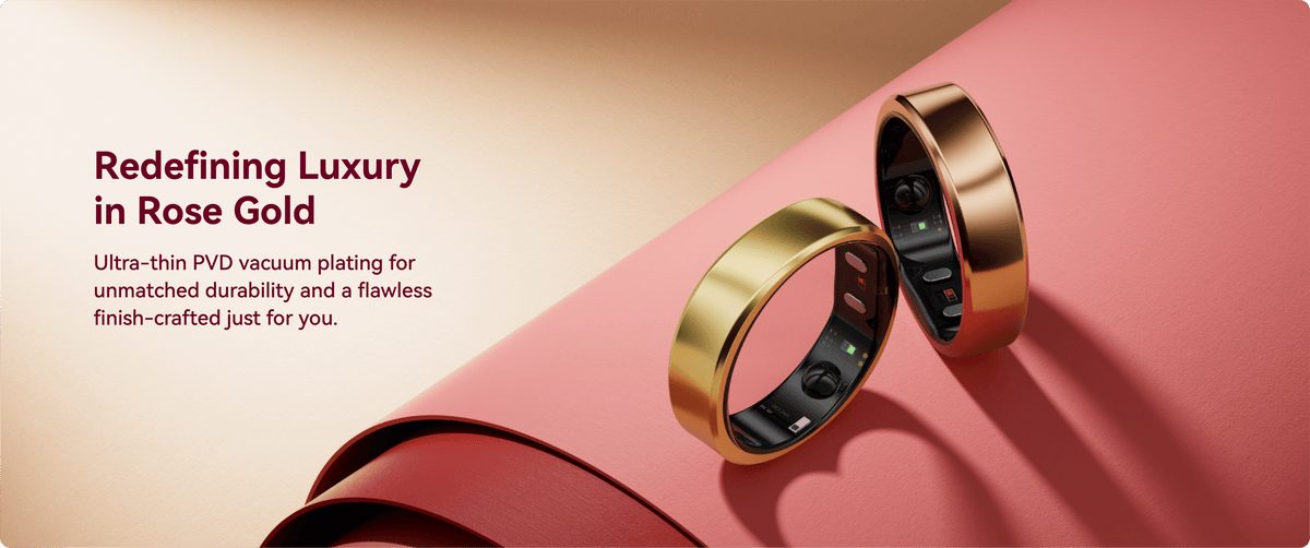 Ringcon RingConn Gen 2 Rose Gold Smart Ring | Style & Health Tracker