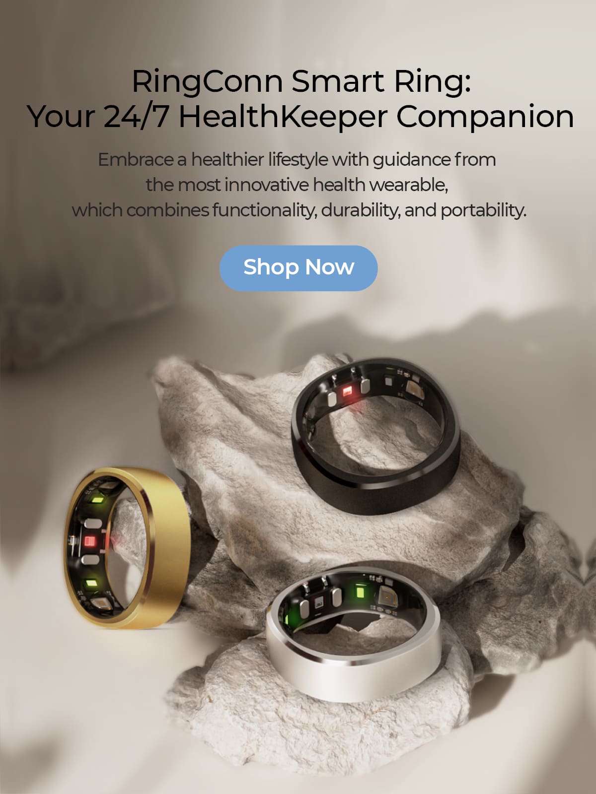 dhyana Smart Ring: Ultimate Mental Health Device and Stress Tracker  Companion | Yoga Ring
